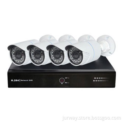 DVR Kits, Includes 1pc 4CH HDMI P2P DVR and 4pcs Cameras, 1/4" CMOS 700TVL, 3.6mm Lens/24pcs IR LED